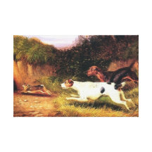 Terrier, der Vintage Wiedergabe malt Leinwand Drucke