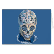 Tête effrayante de Halloween Carte De Vœux
