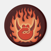 Teufel-Felsen-Flammen Magnete