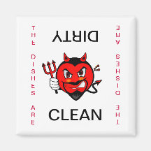 Teufel-sauberer schmutziger Spülmaschinen-Magnet Magnets