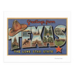 TexasGreetings de l'état solitaire d'étoile Cartes Postales
