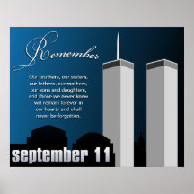 Th des 9/11 septembre 11 - affiche de souvenir de 