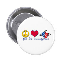Théâtre de la Communauté d'amour de paix badges publicitaires