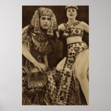 Theda Bara en affiche de film silencieux de Cléopâ