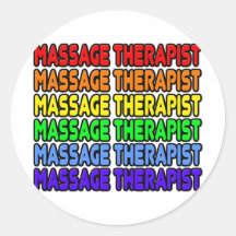 Thérapeute de massage d'arc-en-ciel autocollants