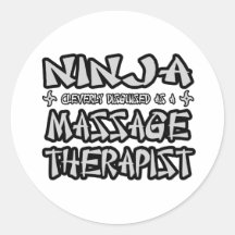 Thérapeute de massage de Ninja… Autocollants