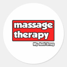 Thérapie de massage. Ma Anti-Drogue Autocollant