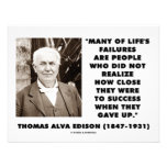 Thomas Alva Edison Ausfälle nah an Erfolg gaben au Personalisierte Einladungskarte