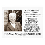 Thomas Alva Edison Ruhelosigkeits-Unzufriedenheits Einladungskarten