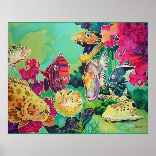 Tiefsee-Schönheits-tropische Fisch-Malerei Posterdrucke