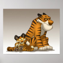 Tiger auf einem Plakat