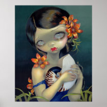 Tiger Lily, Tiger Nautilus ART PRINT big eye fairy Poster