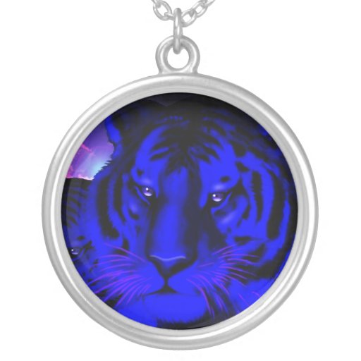 Tigre bleu électrique bijouterie fantaisie