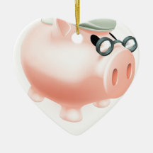 Tirelire de porc de pension ornements de noël