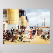 Titanisches 100. Jahrestagsfarbebootsdeck-Bild Plakatdruck
