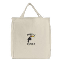 Toco Toucan Stickerei Bestickte Tragetasche