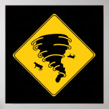 Tornade de signe de route affiche