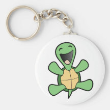 Tortue heureuse porte-clé
