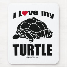 TORTUE - "J'AIME MA TORTUE " TAPIS DE SOURIS