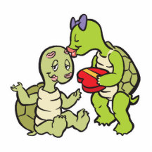 tortues mignonnes de valentines découpage en acrylique