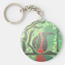 toucan en rouge et le vert porte-clé