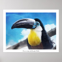 Toucan im nebelhaften Luftplakat