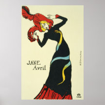 Toulouse-Lautrec Jane Avril Plakate