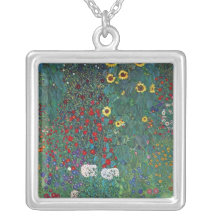 Tournesol de Farmergarden, Klimt, fleurs vintages Pendentifs Personnalisés