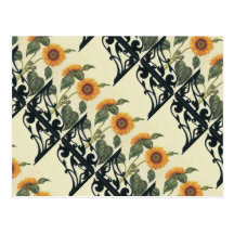 Tournesol et fer carte postale