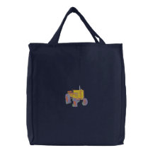 Tracteur classique sac brodé
