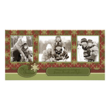 Traditionelles Weihnachtsfoto-Karten-Trio Fotogrußkarten