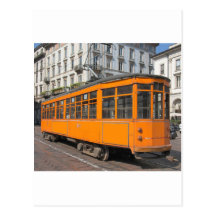 Train historique vintage de tramway à Milan, Itali Cartes Postales