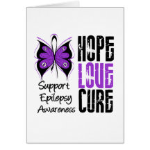 Traitement d'amour d'espoir de conscience d'épilep carte de vœux