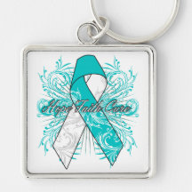 Traitement de foi d'espoir de Flourish de cancer d Porte-clefs