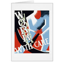 Travail avec soin WPA 1936 Carte