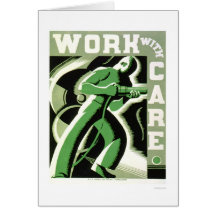 Travail avec soin WPA 1937 Cartes De Vœux