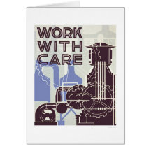 Travail avec soin WPA 1937 Cartes De Vœux