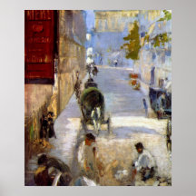 Travailleurs de route, rue De Berne (détail) par M Poster