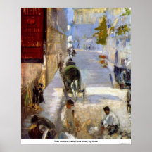 Travailleurs de route, rue De Berne (détail) par M Affiches