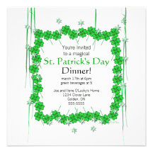 Trèfle et étoiles du jour 4-Leaf de St Patrick Bristols Personnalisés