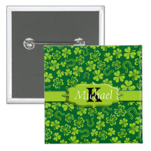 Trèfles et fers à cheval de shamrock badges