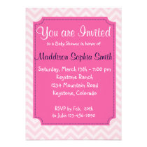 Trendy Pink Baby Shower Invitations einladungen