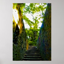 Treppenhausschacht Poster