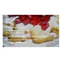 Trichter-Kuchen mit Kirschen Visitenkarten Vorlagen