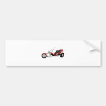 tricycle rouge de moto adhésifs pour voiture