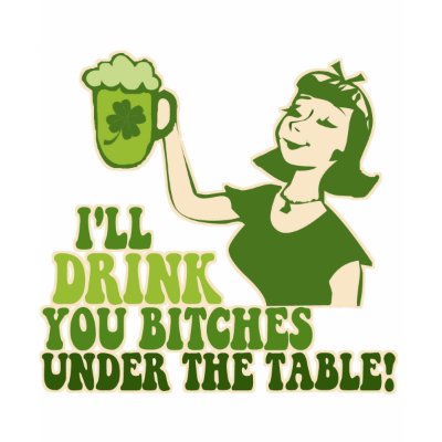 Trinken Sie Sie meckert unter der Tabelle von Shamrockz