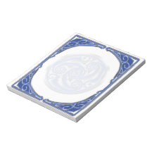 Triskel argenté bleu blocs mémo