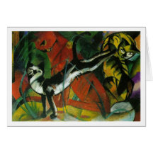 Trois chats - Franz Marc Carte De Vœux