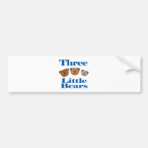 trois petits ours autocollant pour voiture