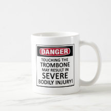 Trombone de danger mugs à café